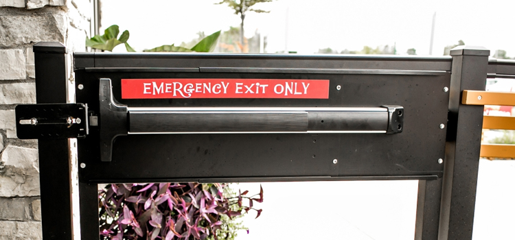 emergency push bar installation in Lakewood